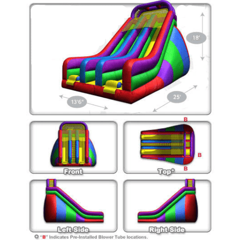 Cutting Edge Commercial Bouncers 18' Wacky Dual Lane Slide by Cutting Edge S020201 18' Wacky Dual Lane Slide by Cutting Edge SKU# S020201