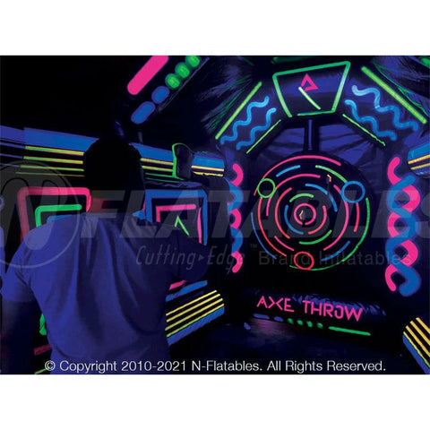 Cutting Edge Inflatable Bouncers 11'H Battle Axe Blacklight Axe Throw (Single) by Cutting Edge 11'H Inflatable Battle Axe Blacklight Axe Throw (Double) Cutting Edge