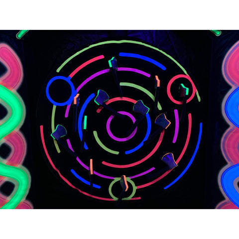 Cutting Edge Inflatable Bouncers 11'H Inflatable Battle Axe Blacklight Axe Throw (Double) by Cutting Edge 781880293910 IN580801 11'H Inflatable Battle Axe Blacklight Axe Throw (Double) Cutting Edge