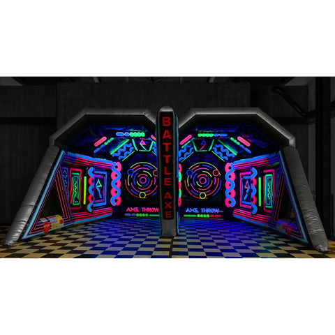 Cutting Edge Inflatable Bouncers 11'H Inflatable Battle Axe Blacklight Axe Throw (Double) by Cutting Edge 781880293910 IN580801 11'H Inflatable Battle Axe Blacklight Axe Throw (Double) Cutting Edge