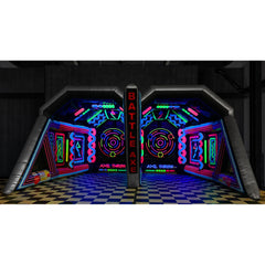 11'H Inflatable Battle Axe Blacklight Axe Throw (Double) by Cutting Edge