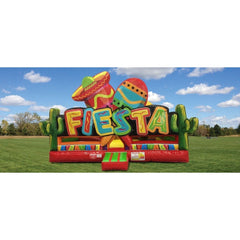 Cutting Edge Inflatable Bouncers 12'H Fiesta Playland by Cutting Edge 781880294436 P100101 14'H Dragon Hide-n-Slide Kid Combo by Cutting Edge SKU#K160101