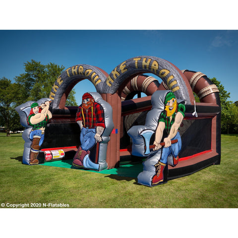 Cutting Edge Inflatable Bouncers 12'H Inflatable Lumberjack Axe Throw (Double) by Cutting Edge 781880293996 IN580201 12'H Inflatable Lumberjack Axe Throw (Double) by Cutting Edge SKU #IN580201