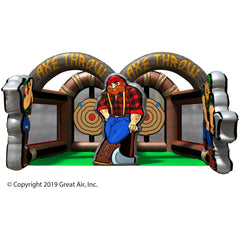 Cutting Edge Inflatable Bouncers 12'H Inflatable Lumberjack Axe Throw (Double) by Cutting Edge 781880293996 IN580201 12'H Inflatable Lumberjack Axe Throw (Double) by Cutting Edge SKU #IN580201