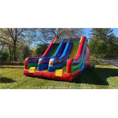 Cutting Edge Inflatable Bouncers 12' Wacky Dual Lane™ Slide by Cutting Edge 781880233190 S430101 12' Wacky Dual Lane™ Slide by Cutting Edge SKU# S430101