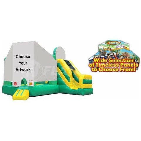 Cutting Edge Inflatable Bouncers 14' Green Club/Slide Combo (choose your artwork) by Cutting Edge 781880294191 CE1010G 14' Green Club/Slide Combo (choose your artwork) Cutting Edge CE1010G