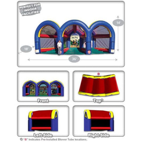 Cutting Edge Inflatable Bouncers 14'H Triple Sports Cage by Cutting Edge 781880211013 IN100301 14'H Triple Sports Cage by Cutting Edge SKU# IN100301