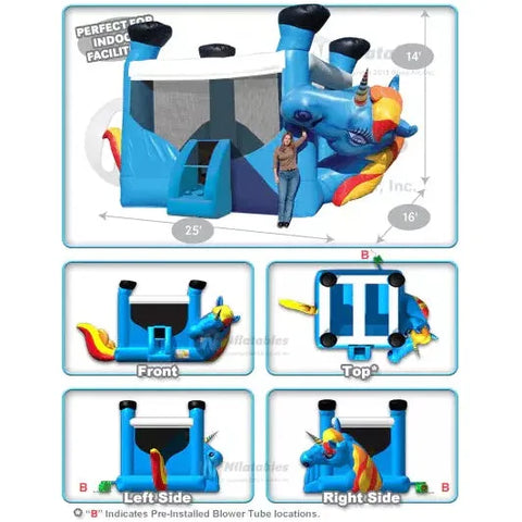 Cutting Edge Inflatable Bouncers 14'H Unicorn Belly Bouncer by Cutting Edge 781880213550 BC131801 14'H Unicorn Belly Bouncer by Cutting Edge SKU#BC131801