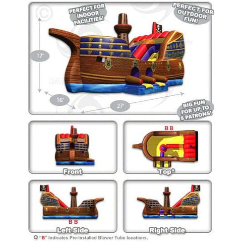 Cutting Edge Inflatable Bouncers 17'H Pirate Ship™ Kid Combo by Cutting Edge 12'H Wacky Kiddie Korner by Cutting Edge SKU# K050103