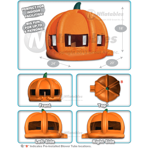 Cutting Edge Inflatable Bouncers 18'H Pumpkin Bouncer™ by Cutting Edge 781880237419 BC110101 18'H Pumpkin Bouncer™ by Cutting Edge SKU# BC110101