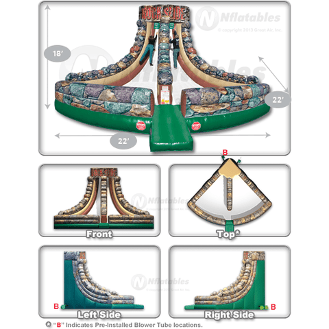 Cutting Edge Inflatable Bouncers 18'H Rock Slide by Cutting Edge 781880211037 IN470101 16'H Gauntlet by Cutting Edge SKU#IN450201