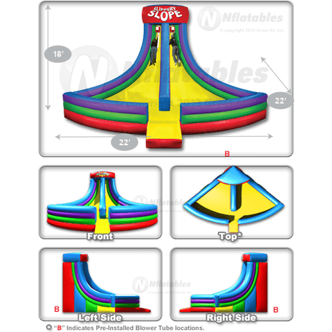 Cutting Edge Inflatable Bouncers 18'H Wacky Slippery Slope by Cutting Edge IN480101 14'H Triple Sports Cage by Cutting Edge SKU# IN100301