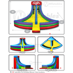 18'H Wacky Slippery Slope by Cutting Edge