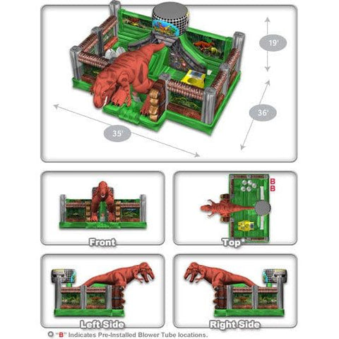 Cutting Edge Inflatable Bouncers 19'H Jurassic Zoo by Cutting Edge 781880219927 K040101 19'H Jurassic Zoo by Cutting Edge SKU#K040101