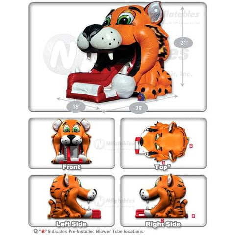 Cutting Edge Inflatable Bouncers 21'H Tiger Big Mouth by Cutting Edge 781880295242 S400101 21'H Tiger Big Mouth by Cutting Edge SKU# S400101