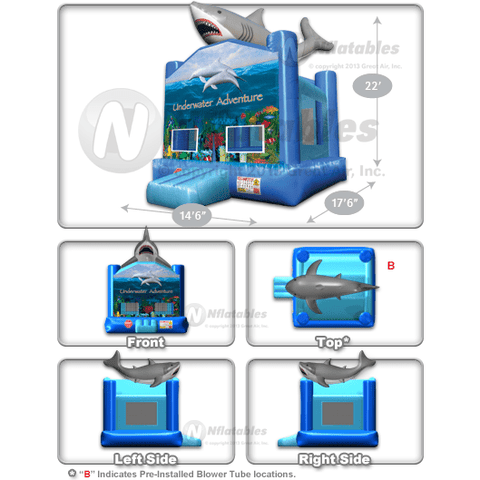 Cutting Edge Inflatable Bouncers 22'H Underwater Adventure by Cutting Edge B120102 16'H Crayonland Bouncer by Cutting Edge SKU# BC050401