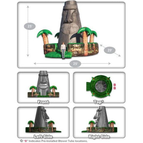 Cutting Edge Inflatable Bouncers 25'H Tiki Island Inflatable Rock Climbing Wall by Cutting Edge 781880210931 IN180201 25'H Tiki Island Inflatable Rock Climbing Wall by Cutting Edge SKU# IN180201