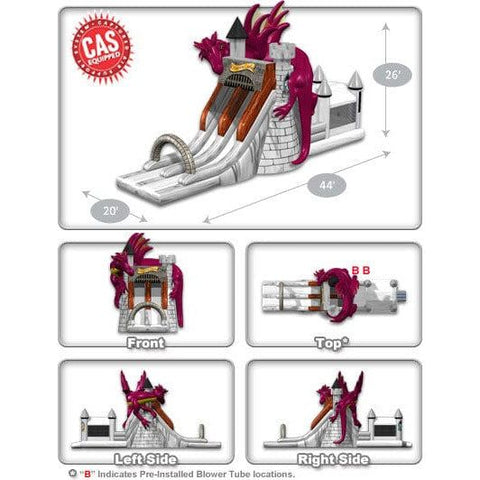 Cutting Edge Inflatable Bouncers 26'H Dragon’s Tower Slide Combo by Cutting Edge 781880218968 K190101 17'H Off-Road Slide Combo by Cutting Edge SKU#K250103
