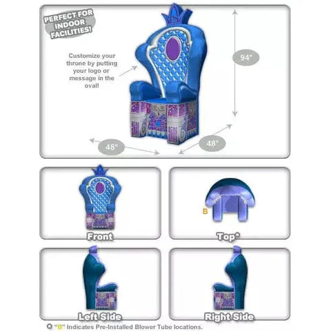 Cutting Edge Inflatable Bouncers 7'H Prince Throne by Cutting Edge 7'H Princess Throne™ by Cutting Edge SKU# DK190401