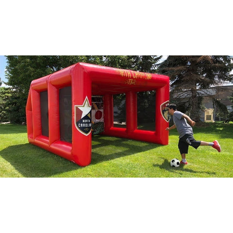 Cutting Edge Inflatable Bouncers Customizable Inflatable Soccer Goal by Cutting Edge 781880211143 10000000589 14'H High Voltage Mini Sports Cage by Cutting Edge SKU# IN100205