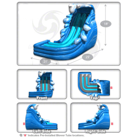 Cutting Edge slide 18' SuperSplash Dual Water Slide by Cutting Edge S270101 18' SuperSplash Dual Water Slide by Cutting Edge SKU# S270101