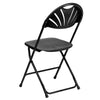 Image of Black Fan Back Folding Chairs
