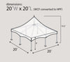 Image of 20' x 20' Premium West Coast High Peak Frame Tent, White