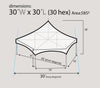 Image of 30' Premium Hexagon High Peak Frame Party Tent, White