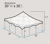 Image of 30' x 30' Premium High Peak Frame Party Tent - Red White and Blue