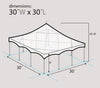 Image of 30' x 30' Premium High Peak Frame Party Tent - Clear