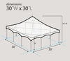 Image of 30' x 30' Premium High Peak Frame Party Tent - White