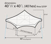 Image of Premium High Peak Frame Tent Package, (2) 20x20 and (1) 40' Hexagon