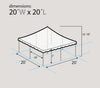Image of 20' x 20' Premium Canopy Pole Party Tent - Custom
