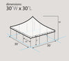 Image of 30' x 30' Premium Pole Party Tent - White