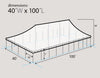 Image of 40' x 100' Premium Sectional Canopy Pole Party Tent - White