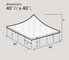 Image of 40' x 40' Premium Sectional Canopy Pole Party Tent - White