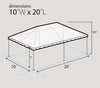 Image of 10' x 20' Premium West Coast Frame Party Tent - Black