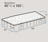 Image of 40' x 100' Premium Single Tube West Coast Frame Party Tent, Sectional