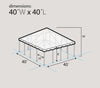 Image of 40' x 40' Premium Twin Tube West Coast Frame Party Tent - White