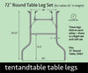 Image of Replacement Leg Set for 72" Round Folding Table
