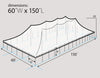 Image of 60' x 150' Premium Sectional Canopy Pole Party Tent - White