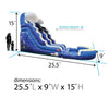 Image of Rental Lite 15' Blue Wave Inflatable Water Slide with Blower and Pool