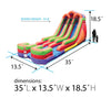 Image of 18' Tall Double Lane Rainbow Wet/Dry Inflatable Slide with Blower