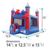 Image of Commercial Inflatable Bounce House with Blower, Stars and Stripes