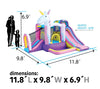 Image of Backyard Kids Unicorn Bounce House Dimensions