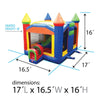 Image of 5-Part Multi Play Rainbow Inflatable Bounce House with Slide Combo and Blower
