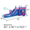 Image of Mega Pink Inflatable Water Slide Bounce House Combo with Blower