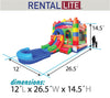 Image of Rental Lite Building Block Bounce House with Slide, Blower and Pool