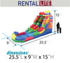 Image of Rental Lite 15' Building Block Water Slide with Blower