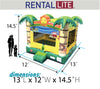 Image of Rental Lite Tropical Jungle Smiley Face Inflatable Bounce House with Blower